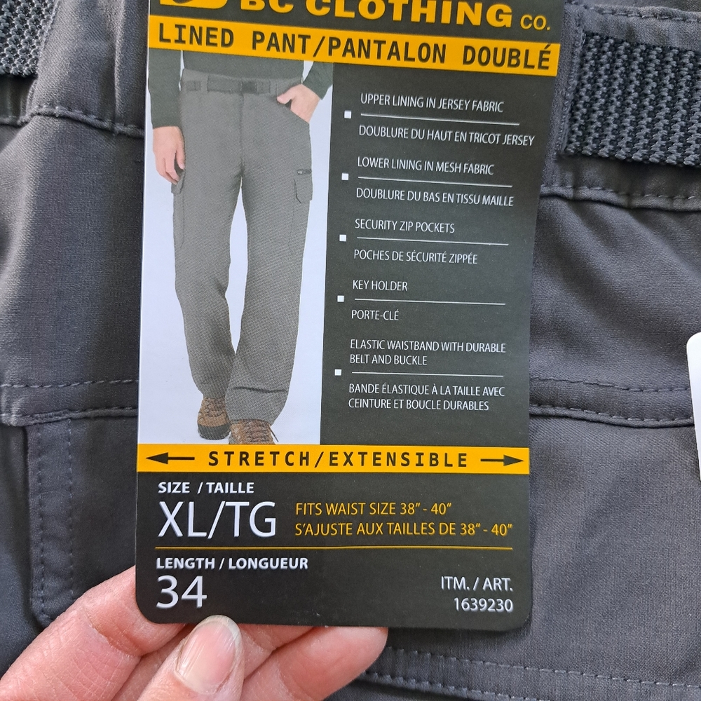 Men lined work pants